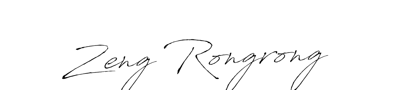 Antro_Vectra is a professional signature style that is perfect for those who want to add a touch of class to their signature. It is also a great choice for those who want to make their signature more unique. Get Zeng Rongrong name to fancy signature for free. Zeng Rongrong signature style 6 images and pictures png