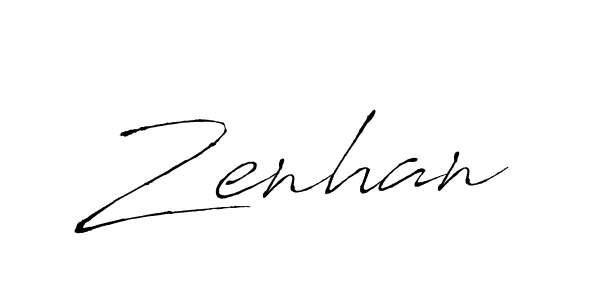 Design your own signature with our free online signature maker. With this signature software, you can create a handwritten (Antro_Vectra) signature for name Zenhan. Zenhan signature style 6 images and pictures png