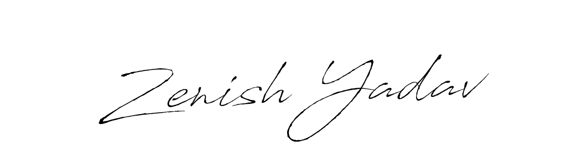 How to make Zenish Yadav name signature. Use Antro_Vectra style for creating short signs online. This is the latest handwritten sign. Zenish Yadav signature style 6 images and pictures png