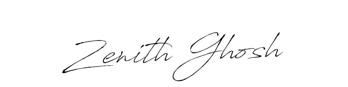 Zenith Ghosh stylish signature style. Best Handwritten Sign (Antro_Vectra) for my name. Handwritten Signature Collection Ideas for my name Zenith Ghosh. Zenith Ghosh signature style 6 images and pictures png