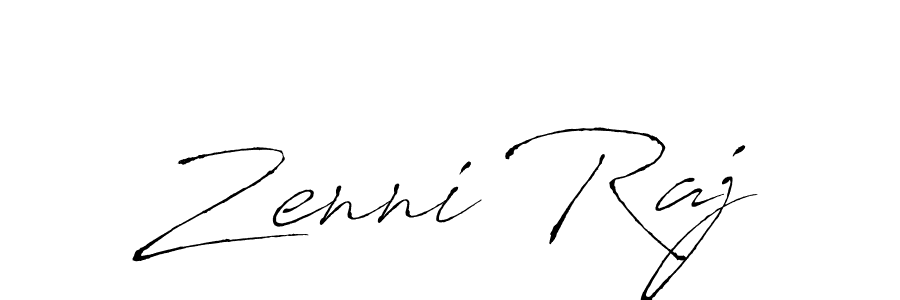 Make a beautiful signature design for name Zenni Raj. With this signature (Antro_Vectra) style, you can create a handwritten signature for free. Zenni Raj signature style 6 images and pictures png
