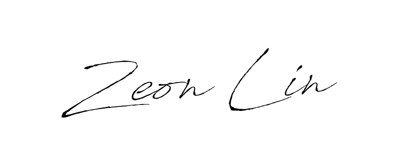 Zeon Lin stylish signature style. Best Handwritten Sign (Antro_Vectra) for my name. Handwritten Signature Collection Ideas for my name Zeon Lin. Zeon Lin signature style 6 images and pictures png