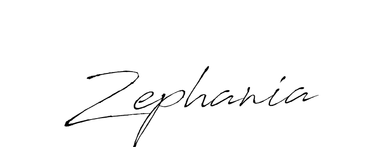 Zephania stylish signature style. Best Handwritten Sign (Antro_Vectra) for my name. Handwritten Signature Collection Ideas for my name Zephania. Zephania signature style 6 images and pictures png