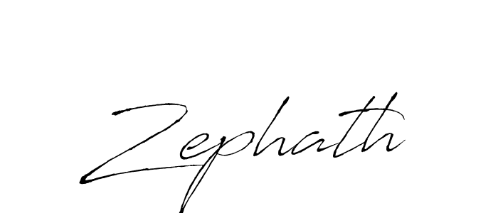 Design your own signature with our free online signature maker. With this signature software, you can create a handwritten (Antro_Vectra) signature for name Zephath. Zephath signature style 6 images and pictures png