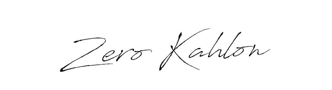 Zero Kahlon stylish signature style. Best Handwritten Sign (Antro_Vectra) for my name. Handwritten Signature Collection Ideas for my name Zero Kahlon. Zero Kahlon signature style 6 images and pictures png