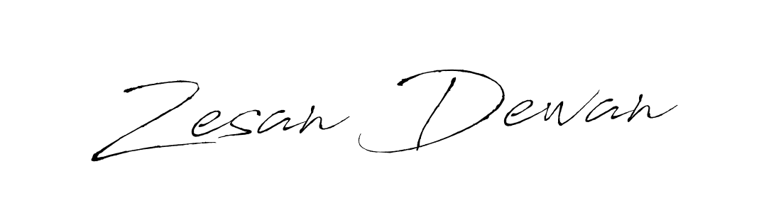 How to make Zesan Dewan name signature. Use Antro_Vectra style for creating short signs online. This is the latest handwritten sign. Zesan Dewan signature style 6 images and pictures png