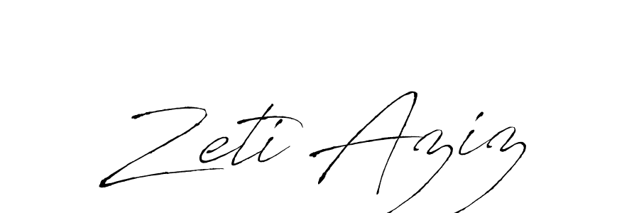 Design your own signature with our free online signature maker. With this signature software, you can create a handwritten (Antro_Vectra) signature for name Zeti Aziz. Zeti Aziz signature style 6 images and pictures png