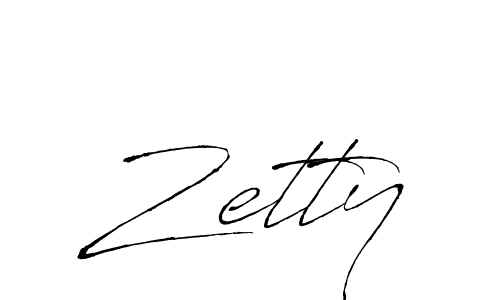 How to make Zetty signature? Antro_Vectra is a professional autograph style. Create handwritten signature for Zetty name. Zetty signature style 6 images and pictures png