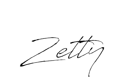 Make a beautiful signature design for name Zetty. With this signature (Antro_Vectra) style, you can create a handwritten signature for free. Zetty signature style 6 images and pictures png