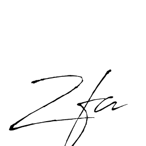 How to make Zfa signature? Antro_Vectra is a professional autograph style. Create handwritten signature for Zfa name. Zfa signature style 6 images and pictures png