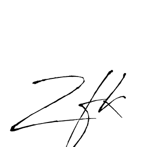 if you are searching for the best signature style for your name Zfk. so please give up your signature search. here we have designed multiple signature styles  using Antro_Vectra. Zfk signature style 6 images and pictures png