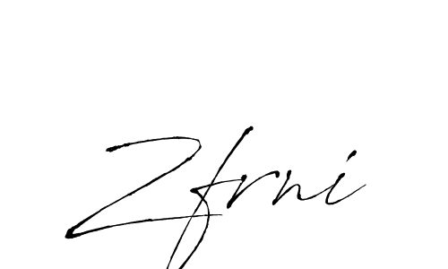 How to make Zfrni signature? Antro_Vectra is a professional autograph style. Create handwritten signature for Zfrni name. Zfrni signature style 6 images and pictures png