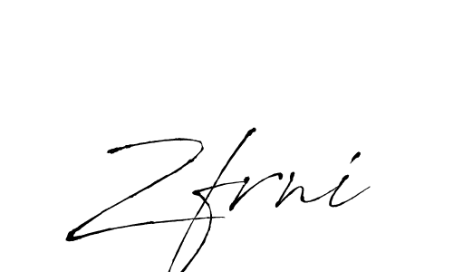 How to make Zfrni name signature. Use Antro_Vectra style for creating short signs online. This is the latest handwritten sign. Zfrni signature style 6 images and pictures png