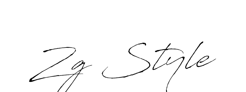 Create a beautiful signature design for name Zg Style. With this signature (Antro_Vectra) fonts, you can make a handwritten signature for free. Zg Style signature style 6 images and pictures png