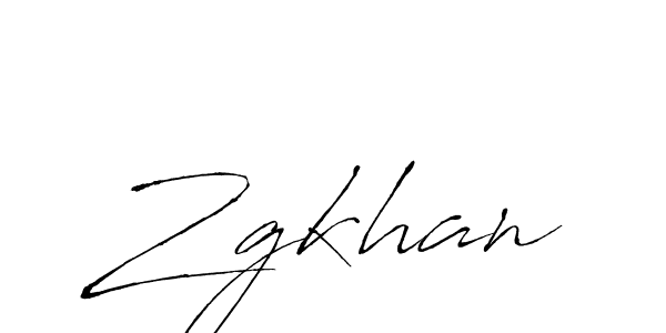 How to make Zgkhan signature? Antro_Vectra is a professional autograph style. Create handwritten signature for Zgkhan name. Zgkhan signature style 6 images and pictures png