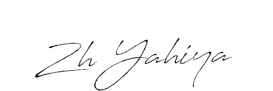 Antro_Vectra is a professional signature style that is perfect for those who want to add a touch of class to their signature. It is also a great choice for those who want to make their signature more unique. Get Zh Yahiya name to fancy signature for free. Zh Yahiya signature style 6 images and pictures png