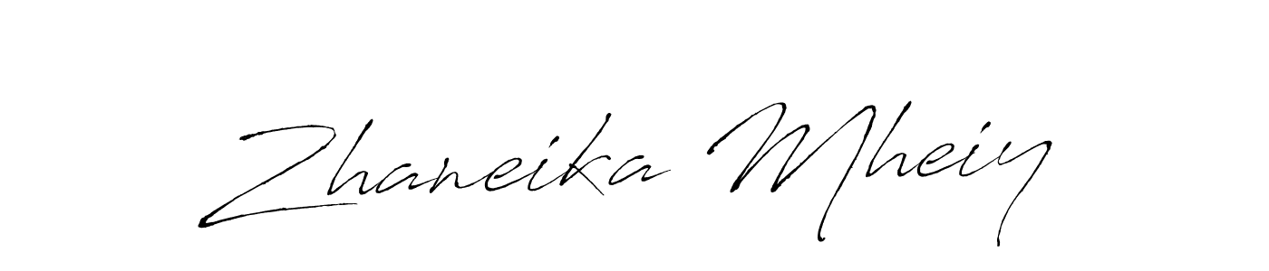 Antro_Vectra is a professional signature style that is perfect for those who want to add a touch of class to their signature. It is also a great choice for those who want to make their signature more unique. Get Zhaneika Mheiy name to fancy signature for free. Zhaneika Mheiy signature style 6 images and pictures png