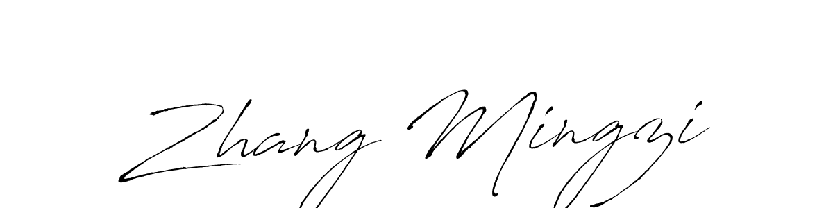 How to make Zhang Mingzi signature? Antro_Vectra is a professional autograph style. Create handwritten signature for Zhang Mingzi name. Zhang Mingzi signature style 6 images and pictures png