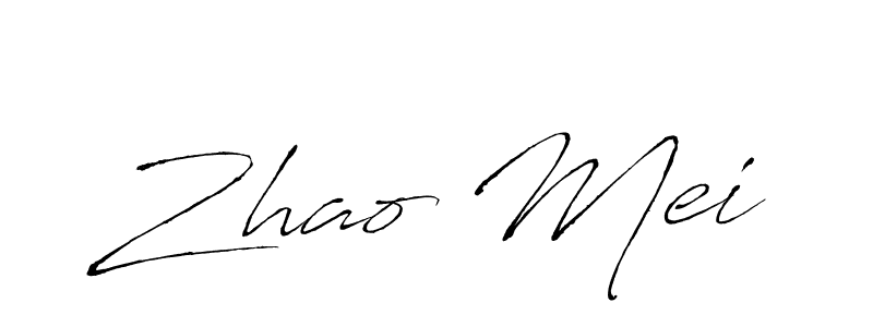 Create a beautiful signature design for name Zhao Mei. With this signature (Antro_Vectra) fonts, you can make a handwritten signature for free. Zhao Mei signature style 6 images and pictures png