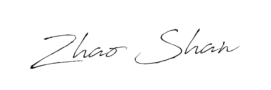 Create a beautiful signature design for name Zhao Shan. With this signature (Antro_Vectra) fonts, you can make a handwritten signature for free. Zhao Shan signature style 6 images and pictures png