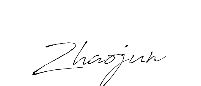 Design your own signature with our free online signature maker. With this signature software, you can create a handwritten (Antro_Vectra) signature for name Zhaojun. Zhaojun signature style 6 images and pictures png