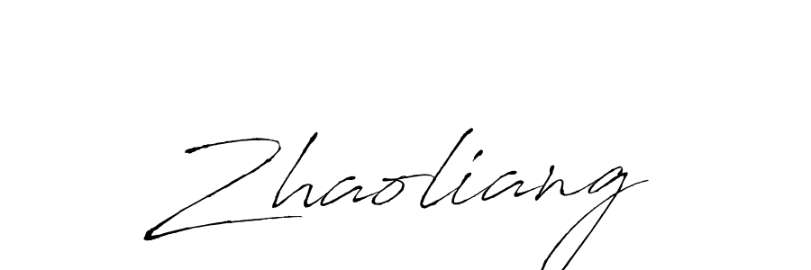 Zhaoliang stylish signature style. Best Handwritten Sign (Antro_Vectra) for my name. Handwritten Signature Collection Ideas for my name Zhaoliang. Zhaoliang signature style 6 images and pictures png