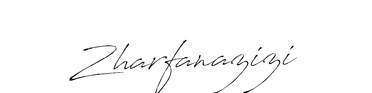 if you are searching for the best signature style for your name Zharfanazizi. so please give up your signature search. here we have designed multiple signature styles  using Antro_Vectra. Zharfanazizi signature style 6 images and pictures png