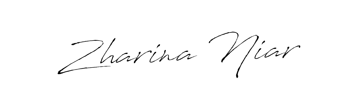 The best way (Antro_Vectra) to make a short signature is to pick only two or three words in your name. The name Zharina Niar include a total of six letters. For converting this name. Zharina Niar signature style 6 images and pictures png
