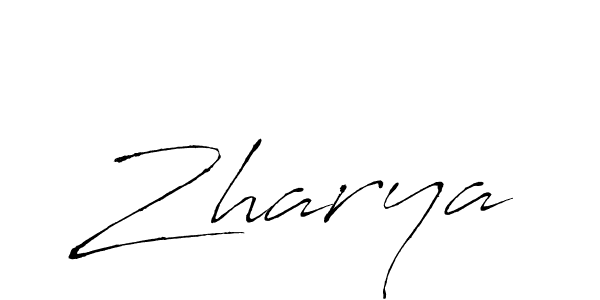 Create a beautiful signature design for name Zharya. With this signature (Antro_Vectra) fonts, you can make a handwritten signature for free. Zharya signature style 6 images and pictures png