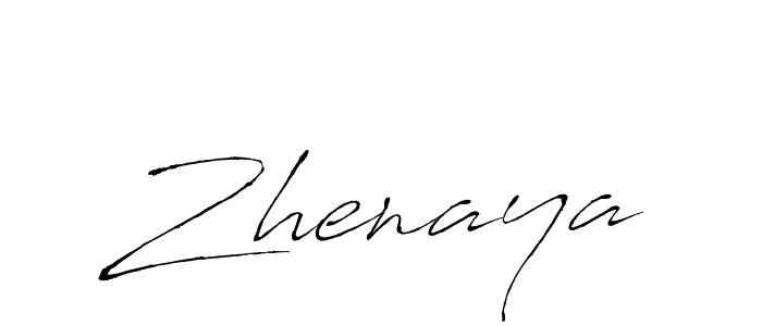 Make a beautiful signature design for name Zhenaya. With this signature (Antro_Vectra) style, you can create a handwritten signature for free. Zhenaya signature style 6 images and pictures png