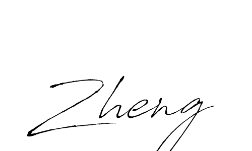 Make a beautiful signature design for name Zheng. With this signature (Antro_Vectra) style, you can create a handwritten signature for free. Zheng signature style 6 images and pictures png