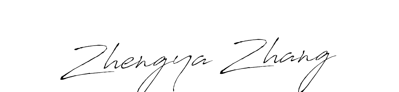Create a beautiful signature design for name Zhengya Zhang. With this signature (Antro_Vectra) fonts, you can make a handwritten signature for free. Zhengya Zhang signature style 6 images and pictures png