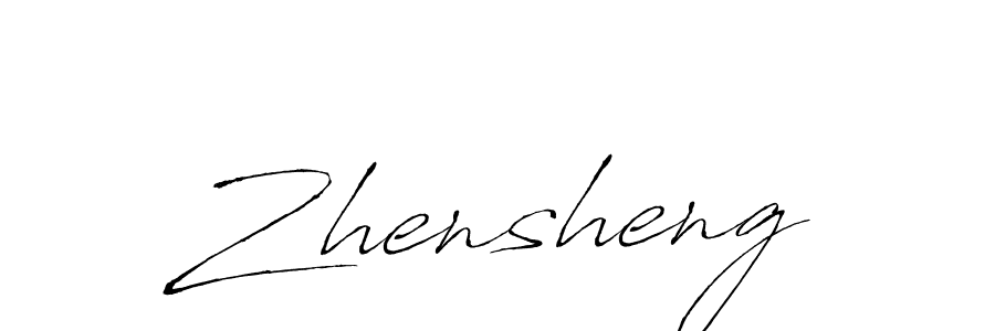 Create a beautiful signature design for name Zhensheng. With this signature (Antro_Vectra) fonts, you can make a handwritten signature for free. Zhensheng signature style 6 images and pictures png