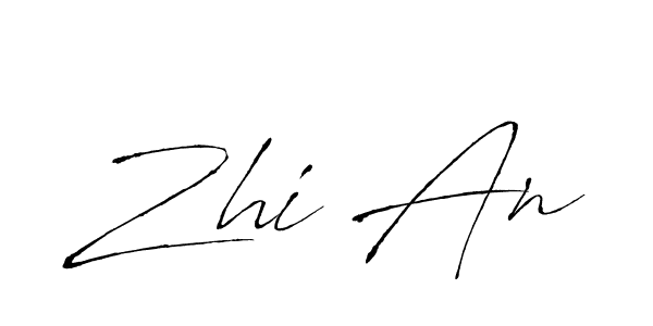 Create a beautiful signature design for name Zhi An. With this signature (Antro_Vectra) fonts, you can make a handwritten signature for free. Zhi An signature style 6 images and pictures png