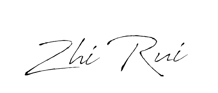 Make a beautiful signature design for name Zhi Rui. With this signature (Antro_Vectra) style, you can create a handwritten signature for free. Zhi Rui signature style 6 images and pictures png