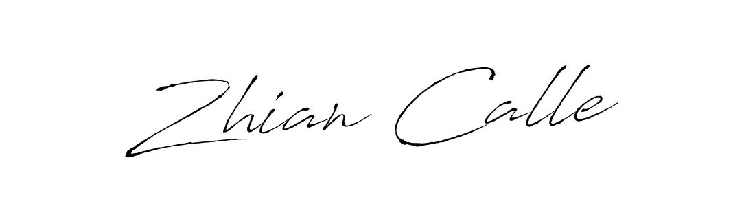 Make a beautiful signature design for name Zhian Calle. With this signature (Antro_Vectra) style, you can create a handwritten signature for free. Zhian Calle signature style 6 images and pictures png