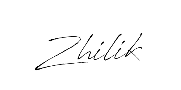 Make a beautiful signature design for name Zhilik. With this signature (Antro_Vectra) style, you can create a handwritten signature for free. Zhilik signature style 6 images and pictures png