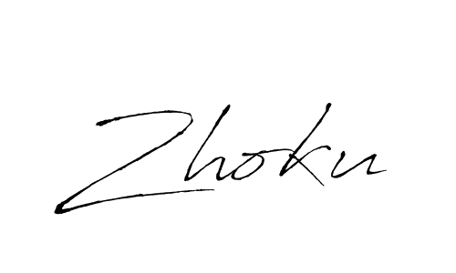 Also we have Zhoku name is the best signature style. Create professional handwritten signature collection using Antro_Vectra autograph style. Zhoku signature style 6 images and pictures png