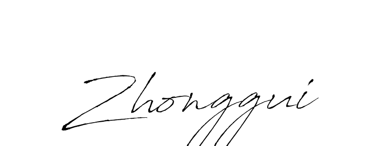 You should practise on your own different ways (Antro_Vectra) to write your name (Zhonggui) in signature. don't let someone else do it for you. Zhonggui signature style 6 images and pictures png