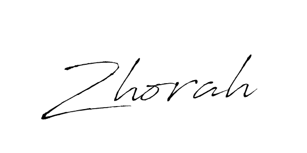 Zhorah stylish signature style. Best Handwritten Sign (Antro_Vectra) for my name. Handwritten Signature Collection Ideas for my name Zhorah. Zhorah signature style 6 images and pictures png