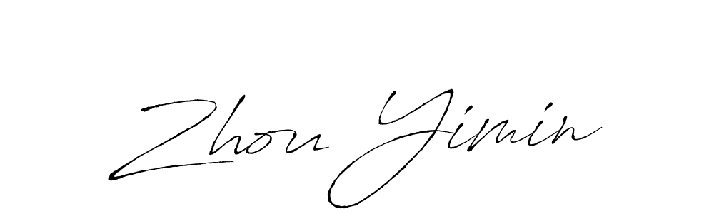 The best way (Antro_Vectra) to make a short signature is to pick only two or three words in your name. The name Zhou Yimin include a total of six letters. For converting this name. Zhou Yimin signature style 6 images and pictures png