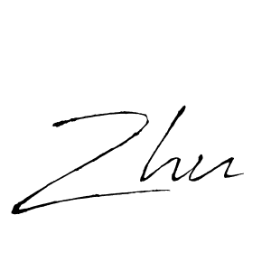 Use a signature maker to create a handwritten signature online. With this signature software, you can design (Antro_Vectra) your own signature for name Zhu. Zhu signature style 6 images and pictures png