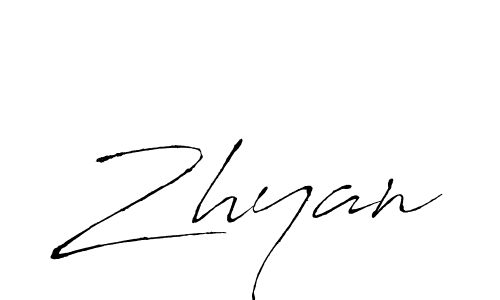 Make a beautiful signature design for name Zhyan. With this signature (Antro_Vectra) style, you can create a handwritten signature for free. Zhyan signature style 6 images and pictures png