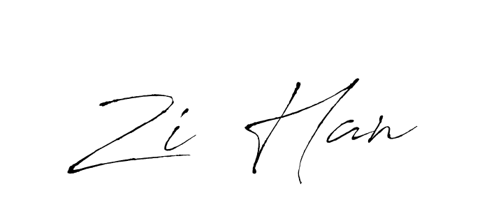 The best way (Antro_Vectra) to make a short signature is to pick only two or three words in your name. The name Zi  Han include a total of six letters. For converting this name. Zi  Han signature style 6 images and pictures png