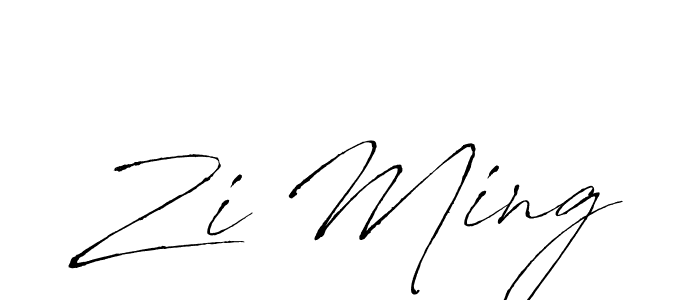 Make a beautiful signature design for name Zi Ming. With this signature (Antro_Vectra) style, you can create a handwritten signature for free. Zi Ming signature style 6 images and pictures png