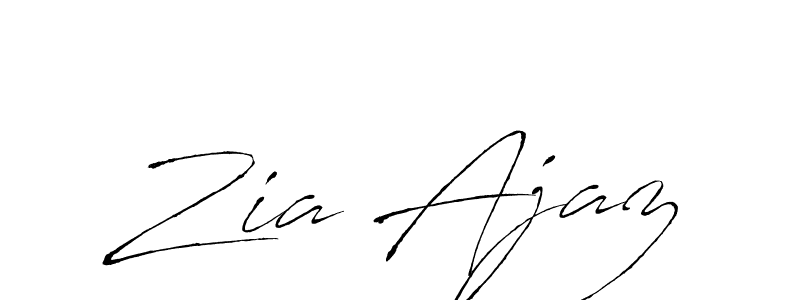 How to make Zia Ajaz name signature. Use Antro_Vectra style for creating short signs online. This is the latest handwritten sign. Zia Ajaz signature style 6 images and pictures png