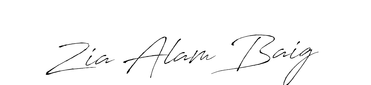 Also we have Zia Alam Baig name is the best signature style. Create professional handwritten signature collection using Antro_Vectra autograph style. Zia Alam Baig signature style 6 images and pictures png