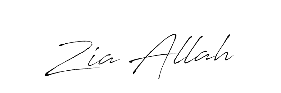 Design your own signature with our free online signature maker. With this signature software, you can create a handwritten (Antro_Vectra) signature for name Zia Allah. Zia Allah signature style 6 images and pictures png