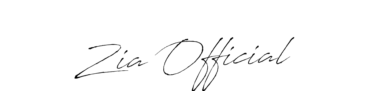Design your own signature with our free online signature maker. With this signature software, you can create a handwritten (Antro_Vectra) signature for name Zia Official. Zia Official signature style 6 images and pictures png