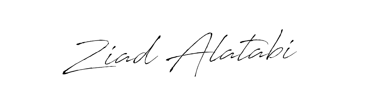 How to make Ziad Alatabi name signature. Use Antro_Vectra style for creating short signs online. This is the latest handwritten sign. Ziad Alatabi signature style 6 images and pictures png